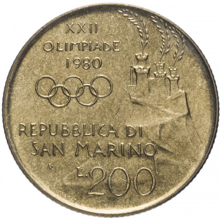 купить Сан-Марино 200 лир 1980 "XXII летние олимпийские игры в Москве"