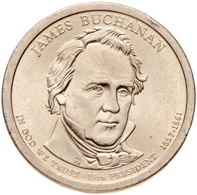 купить США 1 dollar (доллар) 2010 "Джеймс Бьюкенен (15-й президент США)", знак монетного двора: "D" - Денвер