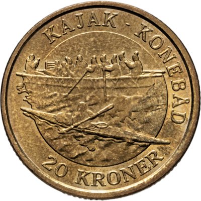 купить Дания 20 крон (kroner) 2010 "Корабли - Каяк-Умиак"