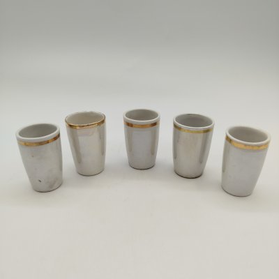 купить Набор из пяти стопок, фарфор, люстр, золочение, СССР, 1960-1980 гг.