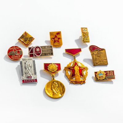 купить Набор значков "40 лет победе в ВОВ", 10 шт