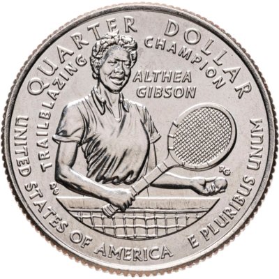 купить [НОВИНКА ЗА РУБЛЬ!] США 1/4 доллара (25 центов, квотер) 2025 D "Американские женщины - Алтея Гибсон