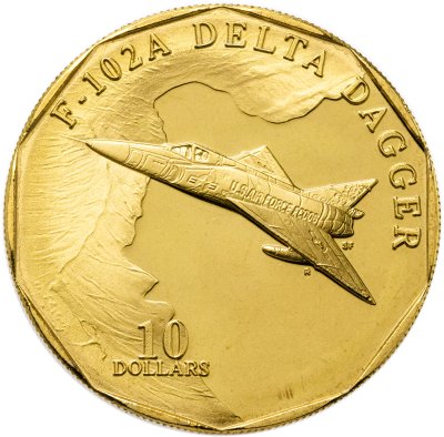 купить Маршалловы острова 10 долларов 1995 «Самолет F-102A Delta Dagger»