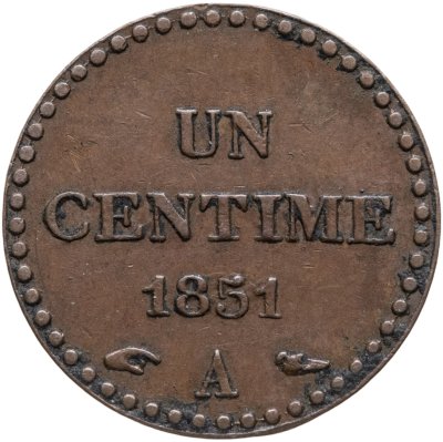купить Франция 1 сантим 1851