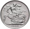 Купить Великобритания 1 крона 1889 в слабе Монетник. ру AU det чистка