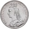 Купить Великобритания 1 крона 1889 в слабе Монетник. ру AU det чистка