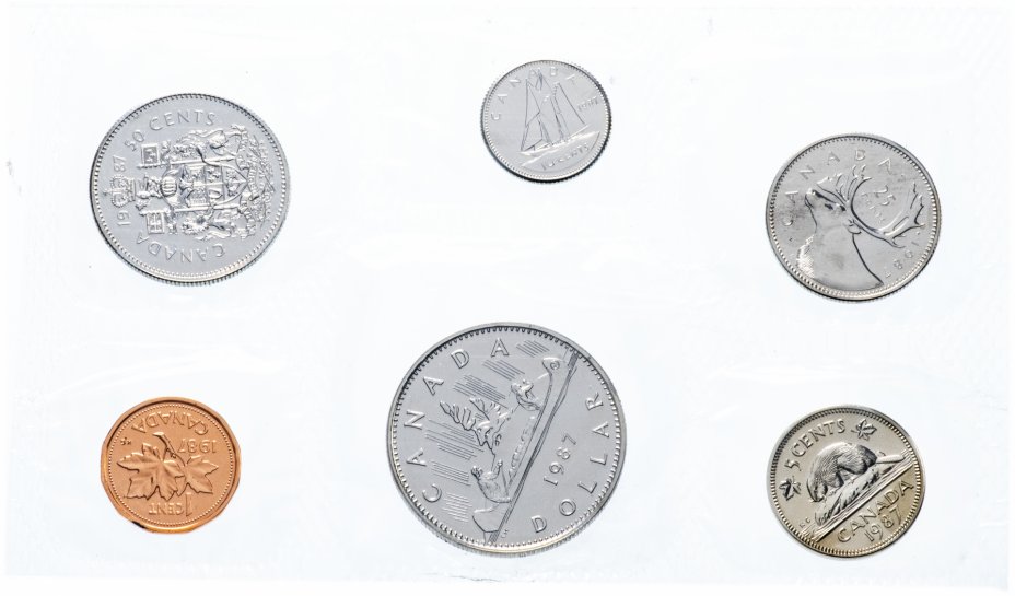 купить Канада набор монет 1987 (6 монет в запайке)