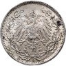 Купить Германия 1/2 марки (mark) 1918 D знак монетного двора: "D" - Мюнхен, в слабе Монетник.ру MS63