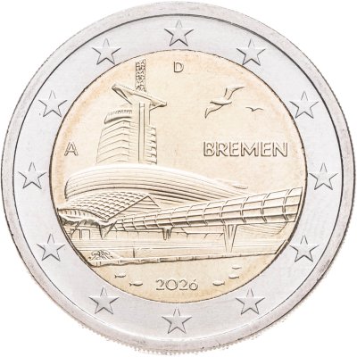 купить Германия 2 евро 2026 "Бремен (музей климатических зон в г.Бремерхафен)" Двор A