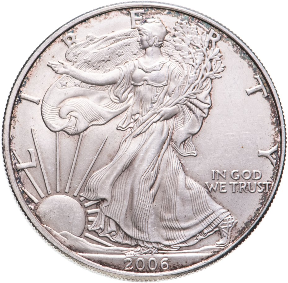 Монета США 1 доллар 2006 "Шагающая свобода" стоимостью 4900 руб.
