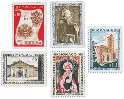 купить Монако набор из 5 марок 1968