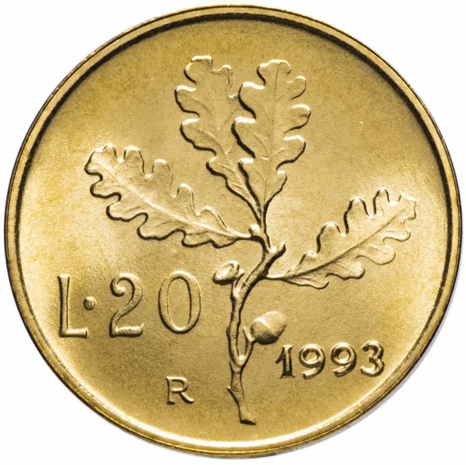 купить Италия 20 лир (lire) 1993