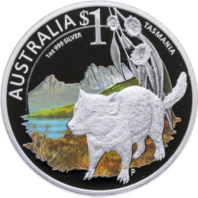 купить Австралия 1 доллар 2010 "Тасмания - Тасманийский дьявол", в футляре с сертификатом