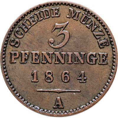 купить Германия, Пруссия 3 пфеннинга 1864 А