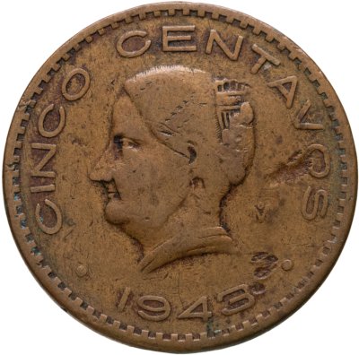 купить Мексика 5 сентаво (centavos) 1943