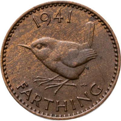 купить Великобритания 1 фартинг (farthing) 1941
