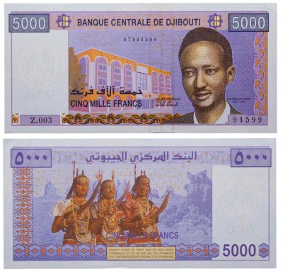 купить Джибути 5000 франков 2002