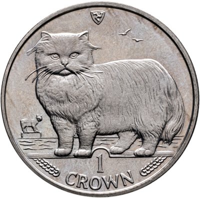 купить Остров Мэн 1 крона (crown) 1989 "Кошки - Персидская кошка"