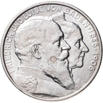 купить Германская Империя, Баден 2 марки (mark) 1906 "50 лет свадьбе Фридриха I и Луизы Прусской"