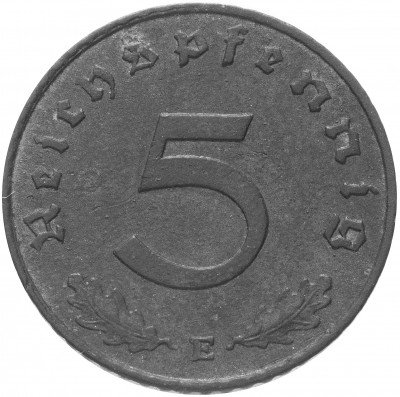 купить Фашистская Германия (Третий Рейх) 5 рейх пфеннигов 1943 "Е"
