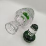 Купить Штоф для подачи крепких напитков с "эффектом глубины" изумрудного оттенка, стекло, алмазная грань, Чехословакия, 1960-1980 гг.