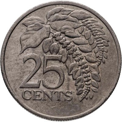 купить Тринидад и Тобаго 25 центов (cents) 1978