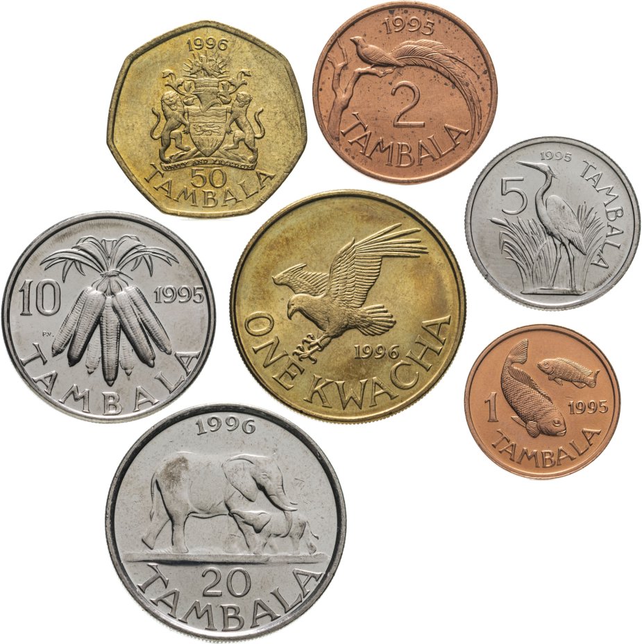 купить Малави набор 7 монет 1995-1996