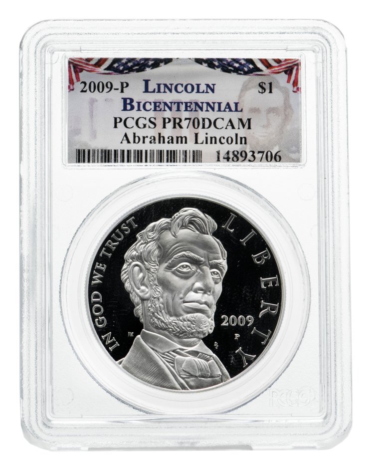 купить США 1 доллар (dollar) 2009  200 лет со дня рождения Авраама Линкольна