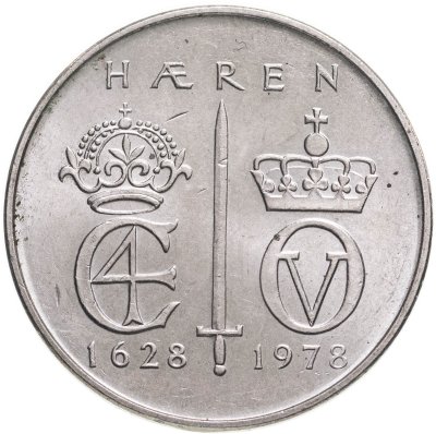 купить Норвегия 5 крон 1978 "350 лет норвежской армии"