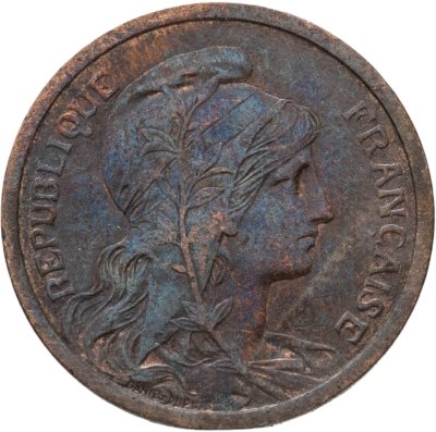 купить Франция 2 сантима (centimes) 1899