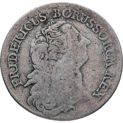 купить Германия, Пруссия 1/3 рейхсталера 1768, знак монетного двора "B" - Бреслау