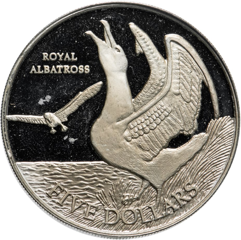 купить Новая Зеландия 5 долларов (dollars) 1998  Королевский альбатрос