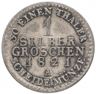 купить Германия, Пруссия 1 зильбергрош - 1/30 талера 1821 A