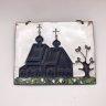 Купить Панно декоративное (миниатюрное) "Васильевская церковь XVI в., село Чухчерма, Архангельской области",  "Русский сувенир", медь, эмали, Русский сувенир, СССР, 1970-1980 гг.