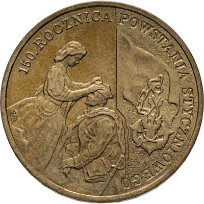 купить Польша 2 злотых 2013 "150 лет Январскому восстанию"