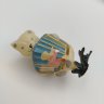 Купить Игрушка елочная на прищепке "Медведь с гармошкой", стекло, роспись, Завод стеклянных ёлочных украшений и оптических изделий, г. Москва, СССР, 1950-1960 гг.
