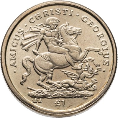 купить Гибралтар 1 фунт (pound) 2003 "1700 лет со дня смерти Святого Георгия"