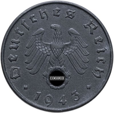 купить Германия, Третий рейх 10 рейхспфеннигов (reichspfennig) 1943 А