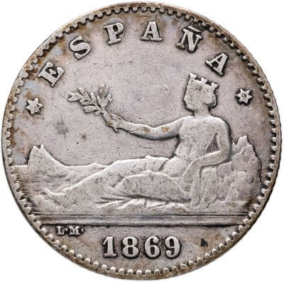 купить Испания 50 сентимо (centimos) 1869