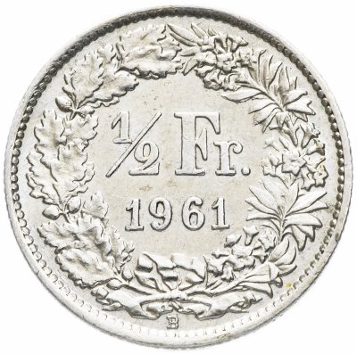 купить Швейцария 1/2 франка 1961