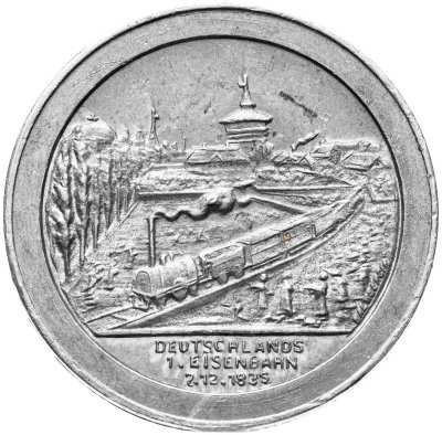 купить Германия (нотгельды) 200 пфеннигов 1921 "Частный выпуск - Нюрнбергский трамвай. Германская железная дорога"