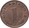 Купить Германия, Третий рейх 1 рейхспфенниг (reichspfennig) 1938, знак  монетного двора: "A" - Берлин