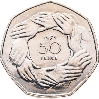 купить Великобритания 50 пенсов (pence) 1973 "Вступление в Европейское Экономическое Сообщество"