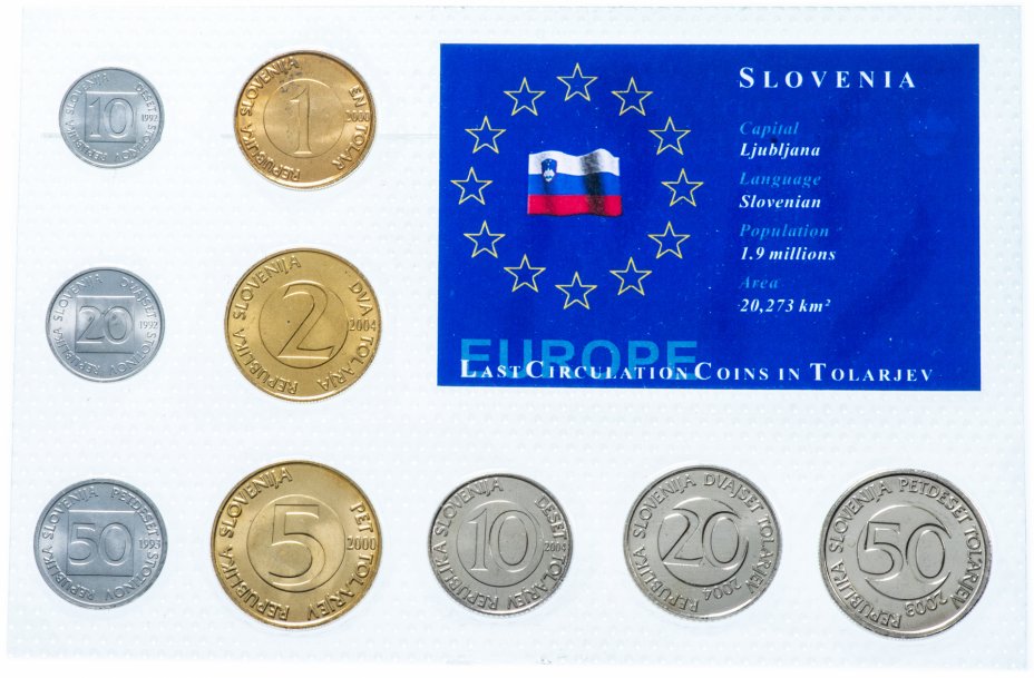 купить Словения набор монет 1992-2004 (9 штук)