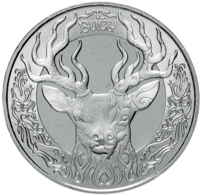 купить Казахстан 100 тенге 2020 (2021) серия Культовые животные – тотемы кочевников - Олень (Блистер)