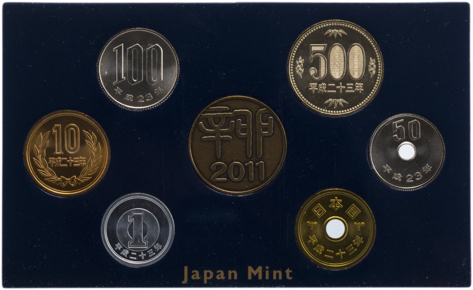 купить Япония Годовой набор монет 2011 (6 монет + жетон)