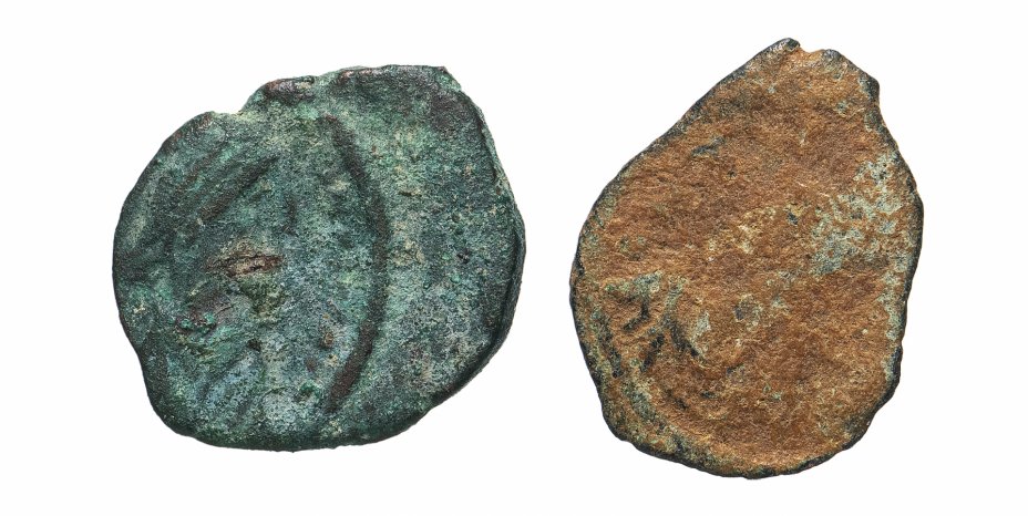 купить 2 монет Византийской Империи VI вв (состояние F-VF) Пентануммии