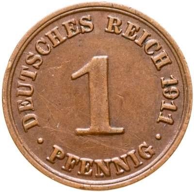купить Германия 1 пфенниг 1911 "A"