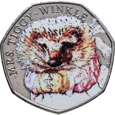 купить Великобритания 50 пенсов (pence) 2016 "150 лет со дня рождения Беатрис Поттер, Миссис Туфф" цветная