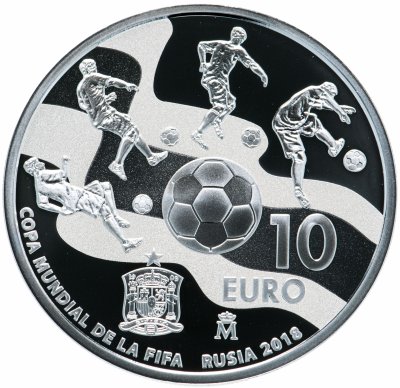 купить Испания 10 евро 2017 "Чемпионат мира по футболу в России 2018"